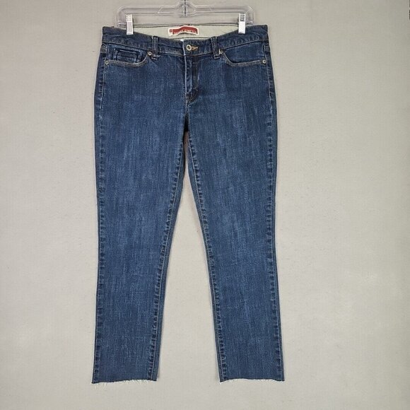 Y2K Gap Skinny Stretch Ankle Jeans Womens 10 Blue Low Rise Denim 2000s Classic - Picture 1 of 12